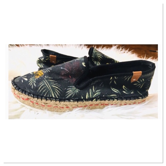 Coolway Espadrilles Shoes Tropical Leaf Print 8.5 - Picture 4 of 8